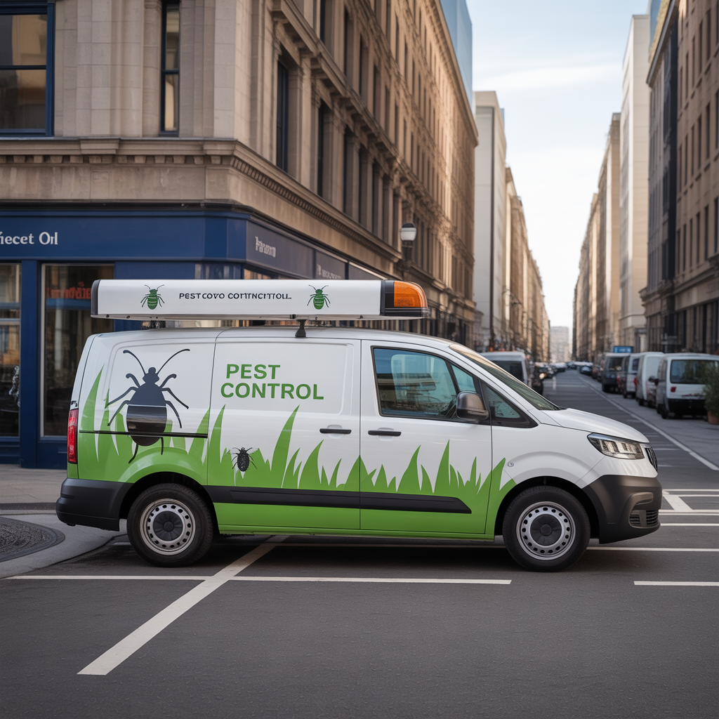 Bay Exterminator professional service vehicle providing expert pest control throughout Bayside Queens NY